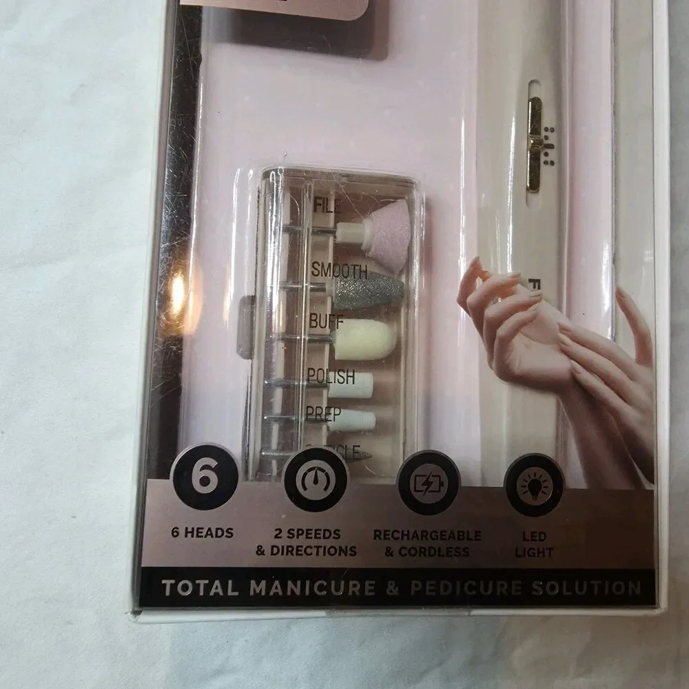 Finishing Touch Flawless Salon Nails Manicure/Pedicure Tools Pink NEW IN BOX
